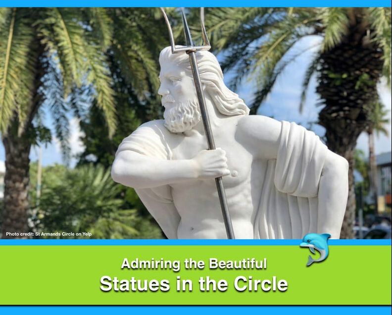 Statue in St. Armands Circle, Sarasota.