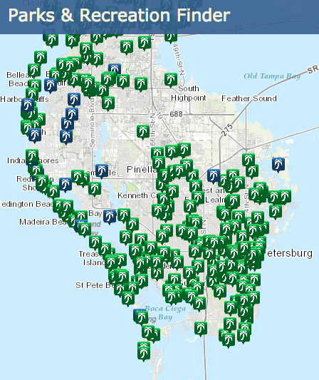 The Pinellas County Park Finder App helps you find parks near you.