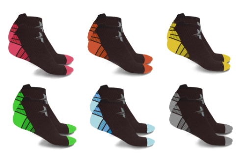 Photo of a set of six low rise compression socks by Extreme Fit USA.