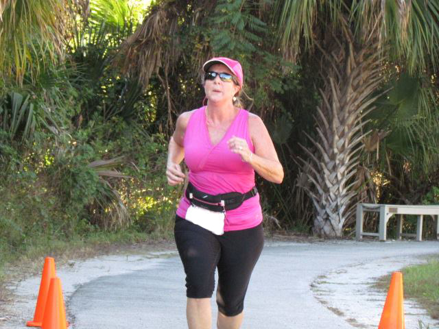Finish line of the Weedon Island Preserve 8K Trail Race.